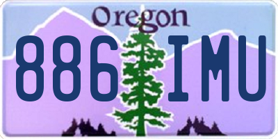 OR license plate 886IMU