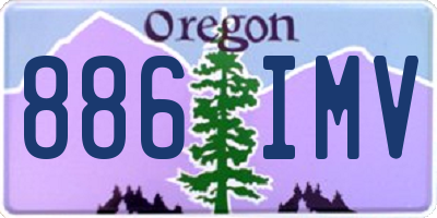 OR license plate 886IMV