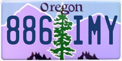 OR license plate 886IMY