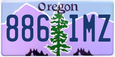 OR license plate 886IMZ