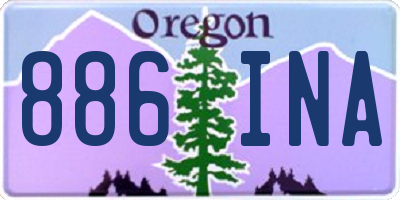 OR license plate 886INA