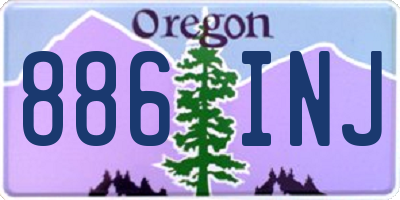 OR license plate 886INJ