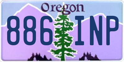 OR license plate 886INP