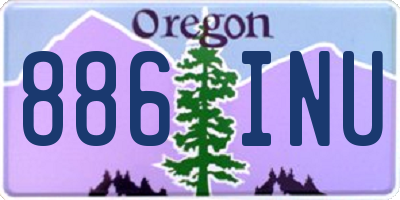OR license plate 886INU