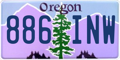 OR license plate 886INW