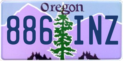 OR license plate 886INZ