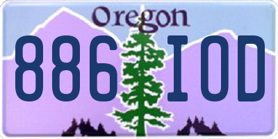 OR license plate 886IOD