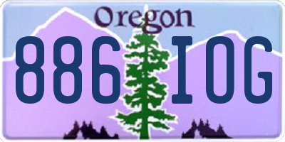 OR license plate 886IOG
