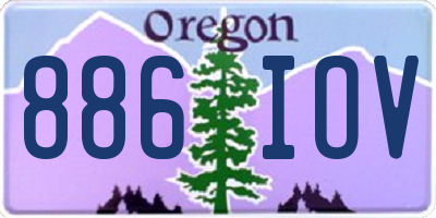 OR license plate 886IOV