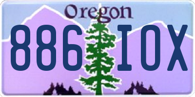 OR license plate 886IOX