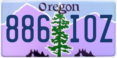 OR license plate 886IOZ
