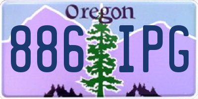 OR license plate 886IPG