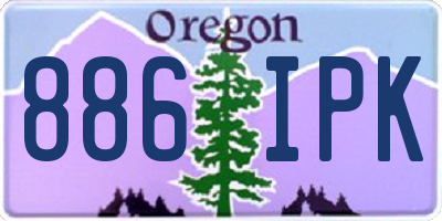 OR license plate 886IPK