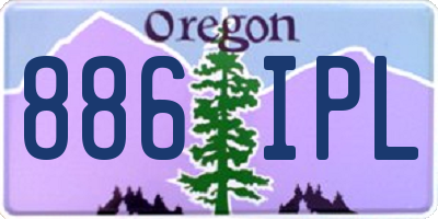 OR license plate 886IPL