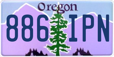 OR license plate 886IPN