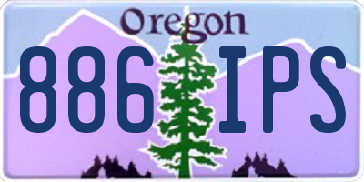 OR license plate 886IPS