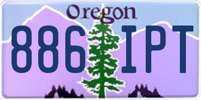 OR license plate 886IPT