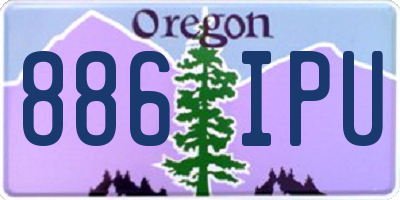OR license plate 886IPU