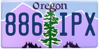 OR license plate 886IPX