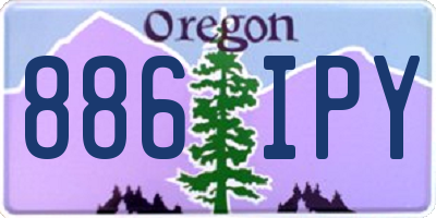 OR license plate 886IPY