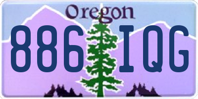 OR license plate 886IQG