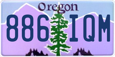 OR license plate 886IQM