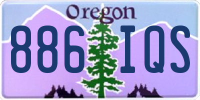OR license plate 886IQS