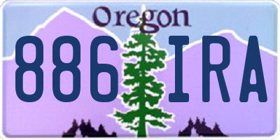 OR license plate 886IRA