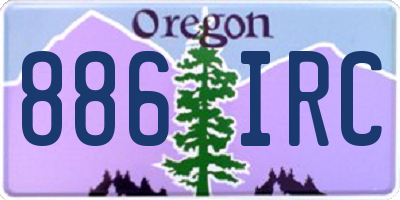 OR license plate 886IRC