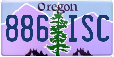OR license plate 886ISC