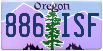 OR license plate 886ISF