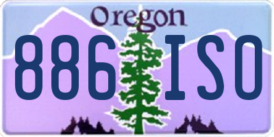 OR license plate 886ISO