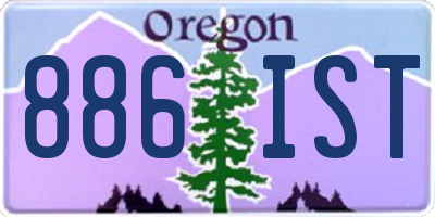OR license plate 886IST