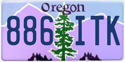 OR license plate 886ITK