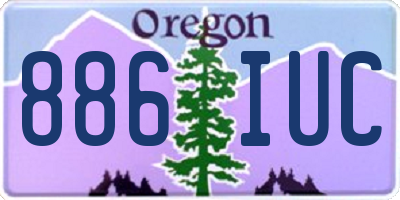 OR license plate 886IUC