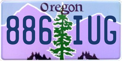OR license plate 886IUG