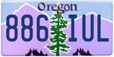OR license plate 886IUL