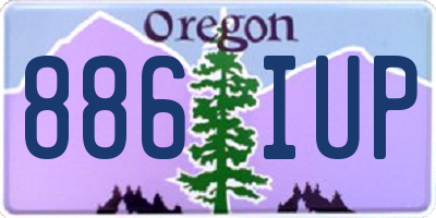 OR license plate 886IUP