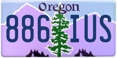 OR license plate 886IUS