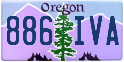 OR license plate 886IVA