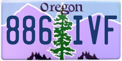 OR license plate 886IVF