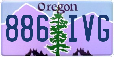 OR license plate 886IVG