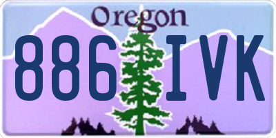 OR license plate 886IVK
