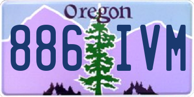 OR license plate 886IVM