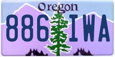 OR license plate 886IWA