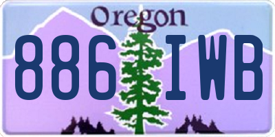 OR license plate 886IWB