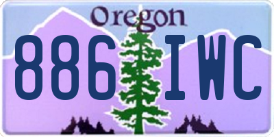 OR license plate 886IWC