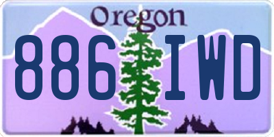 OR license plate 886IWD