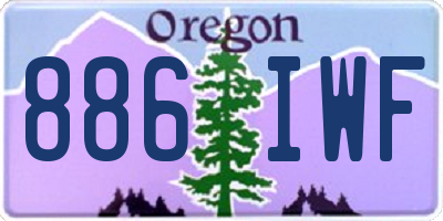 OR license plate 886IWF
