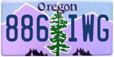OR license plate 886IWG